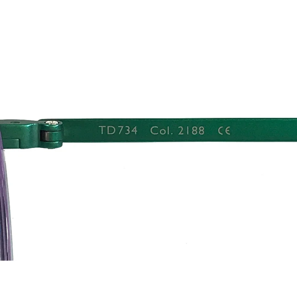 Tom Davies Eyeglasses Frames TD734 Col. 2188 Purple Turquoise Green 49-21-140